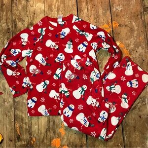 The Children's Place Red Snowman Pajama Set